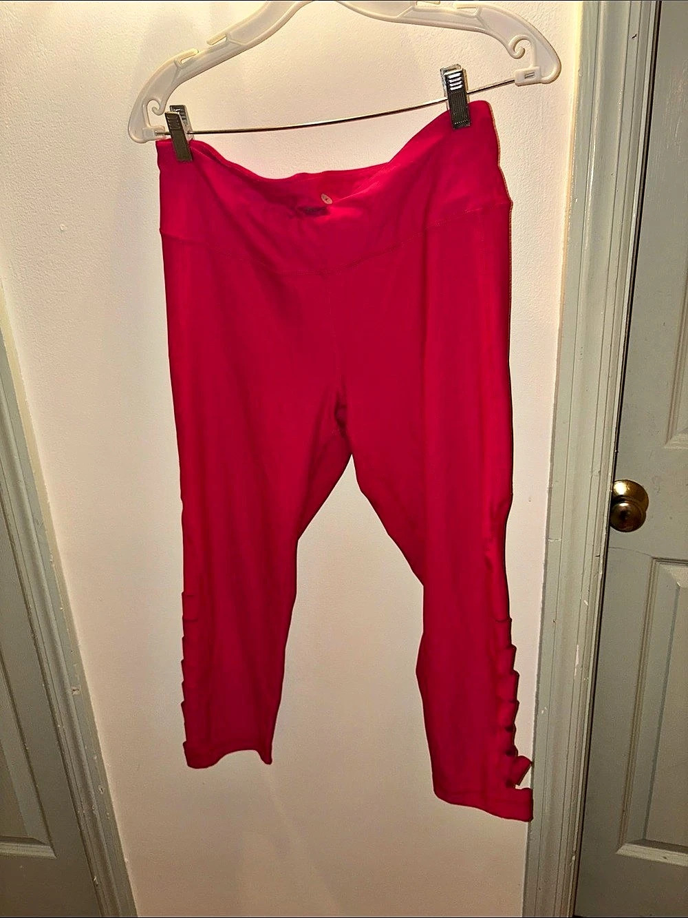 90 Degree by Reflex Cutout Athletic Leggings in Pink Size XL